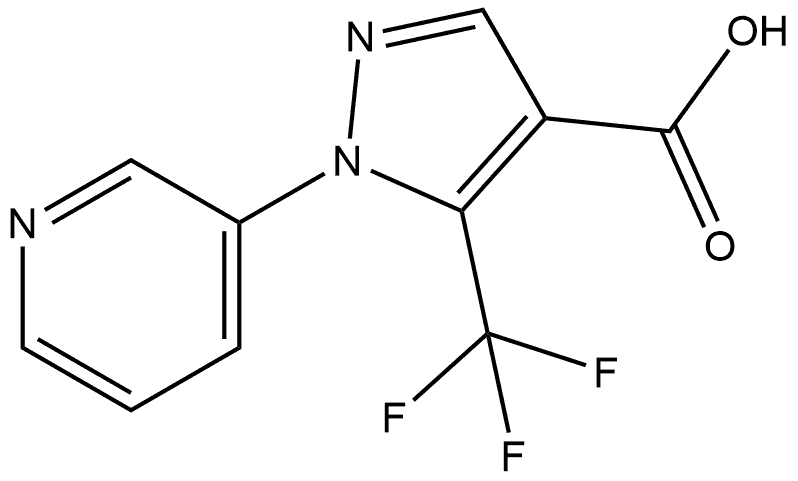 1-(Pyridin-3-yl)-5-(trifluoromethyl)-1H-pyrazole-4-carboxylic acid 구조식 이미지