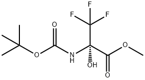 Alanine, N-[(1,1-dimethylethoxy)carbonyl]-3,3,3-trifluoro-2-hydroxy-, methyl ester Structure