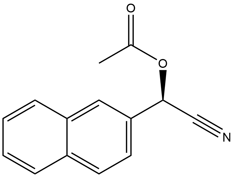 2-Naphthaleneacetonitrile, α-(acetyloxy)-, (αR)- 구조식 이미지