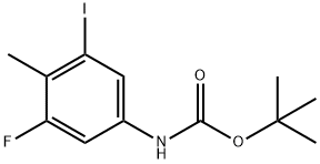 3-Fluoro-5-iodo-4-methylaniline, N-BOC protected Structure