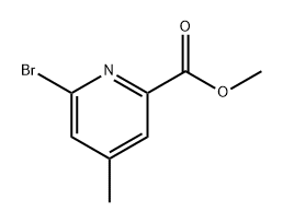 2-Pyridinecarboxylic acid, 6-bromo-4-methyl-, methyl ester 구조식 이미지