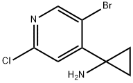 Cyclopropanamine, 1-(5-bromo-2-chloro-4-pyridinyl)- Structure