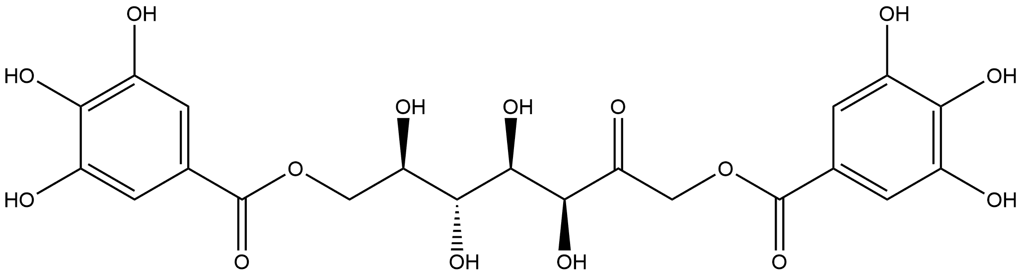 D-altro-2-Heptulose, 1,7-bis(3,4,5-trihydroxybenzoate) Structure