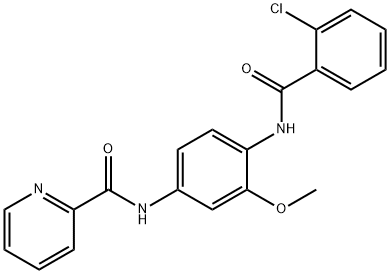 2-Pyridinecarboxamide, N-[4-[(2-chlorobenzoyl)amino]-3-methoxyphenyl]- Structure