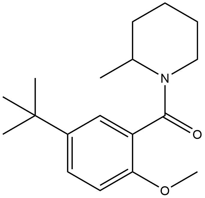 5-(1,1-Dimethylethyl)-2-methoxyphenyl](2-methyl-1-piperidinyl)methanone Structure