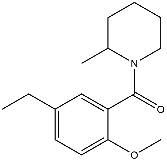 (5-Ethyl-2-methoxyphenyl)(2-methyl-1-piperidinyl)methanone Structure