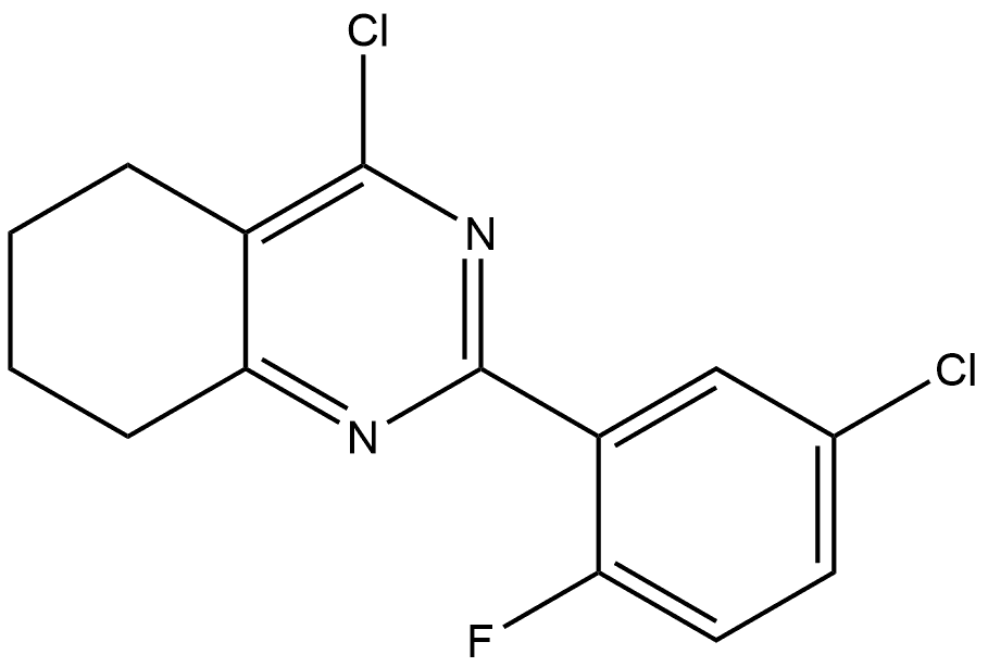 4-Chloro-2-(5-chloro-2-fluorophenyl)-5,6,7,8-tetrahydroquinazoline Structure