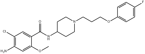 Benzamide, 4-amino-5-chloro-N-[1-[3-(4-fluorophenoxy)propyl]-4-piperidinyl]-2-methoxy- Structure