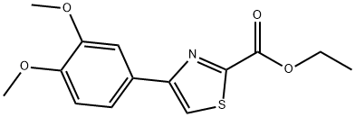 2-Thiazolecarboxylic acid, 4-(3,4-dimethoxyphenyl)-, ethyl ester Structure