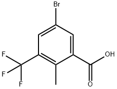 5-Bromo-2-methyl-3-
(trifluoromethyl)benzoic acid Structure