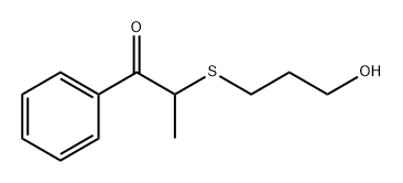 1-Propanone, 2-[(3-hydroxypropyl)thio]-1-phenyl- Structure