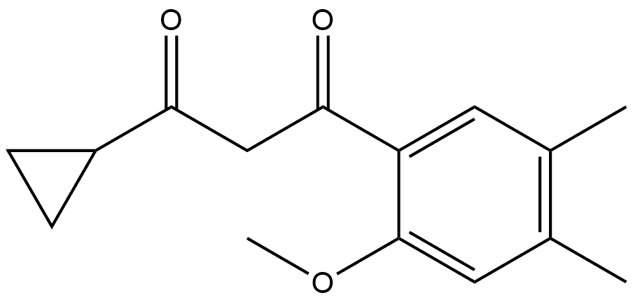 1-Cyclopropyl-3-(2-methoxy-4,5-dimethylphenyl)-1,3-propanedione Structure