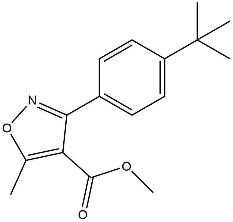 Methyl 3-[4-(tert-Butyl)phenyl]-5-methylisoxazole-4-carboxylate Structure