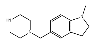 1H-Indole, 2,3-dihydro-1-methyl-5-(1-piperazinylmethyl)- Structure