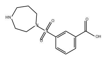 Benzoic acid, 3-[(hexahydro-1H-1,4-diazepin-1-yl)sulfonyl]- 구조식 이미지