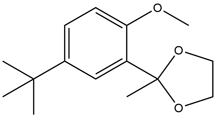 2-[5-(1,1-Dimethylethyl)-2-methoxyphenyl]-2-methyl-1,3-dioxolane Structure