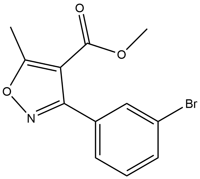 Methyl 3-(3-Bromophenyl)-5-methylisoxazole-4-carboxylate Structure