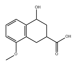 2-Naphthalenecarboxylic acid, 1,2,3,4-tetrahydro-4-hydroxy-8-methoxy- Structure