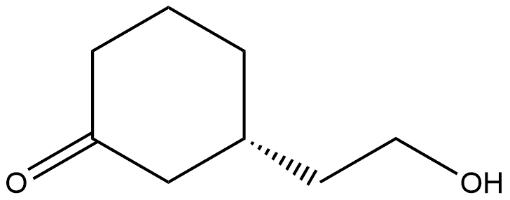 (3R)-3-(2-Hydroxyethyl)cyclohexanone Structure