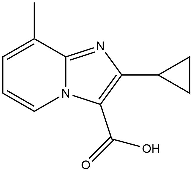2-cyclopropyl-8-methylimidazo[1,2-a]pyridine-3-carboxylic acid Structure
