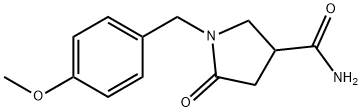 3-Pyrrolidinecarboxamide, 1-[(4-methoxyphenyl)methyl]-5-oxo- Structure