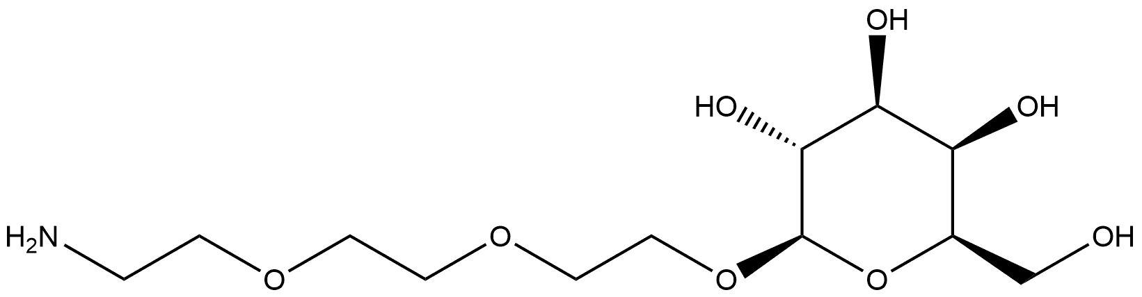 β-D-Galactopyranoside, 2-[2-(2-aminoethoxy)ethoxy]ethyl Structure