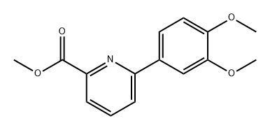 2-Pyridinecarboxylic acid, 6-(3,4-dimethoxyphenyl)-, methyl ester Structure