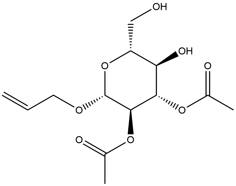 β-D-Glucopyranoside, 2-propen-1-yl, 2,3-diacetate Structure