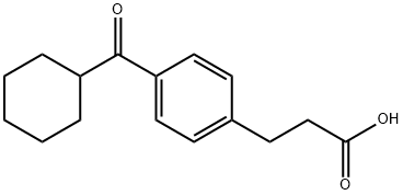 3-(4-(cyclohexanecarbonyl)phenyl)propanoic acid Structure