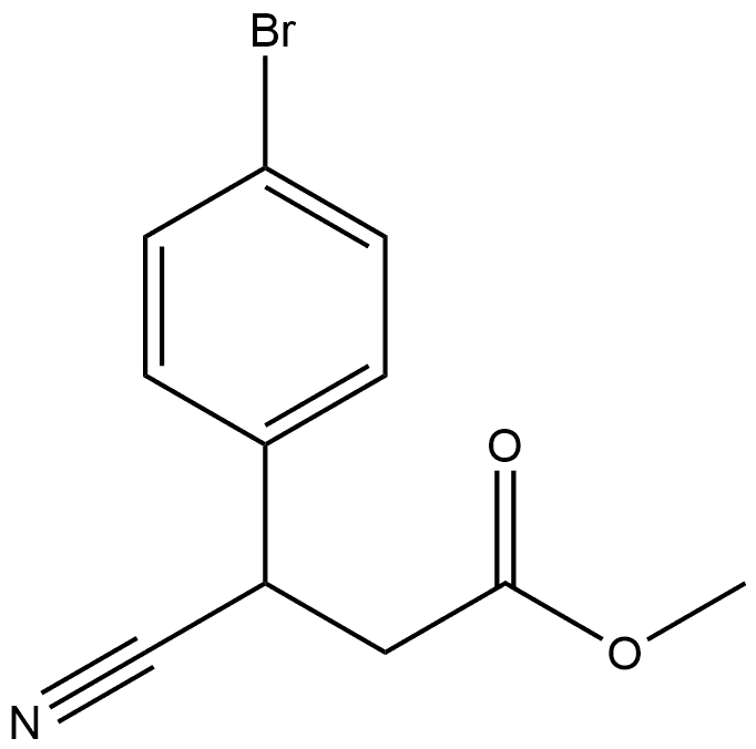 Benzenepropanoic acid, 4-bromo-β-cyano-, methyl ester Structure