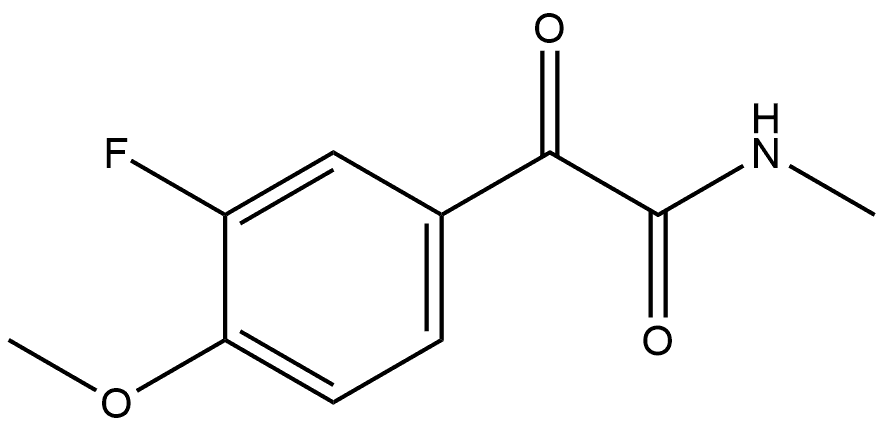 3-Fluoro-4-methoxy-N-methyl-α-oxobenzeneacetamide Structure