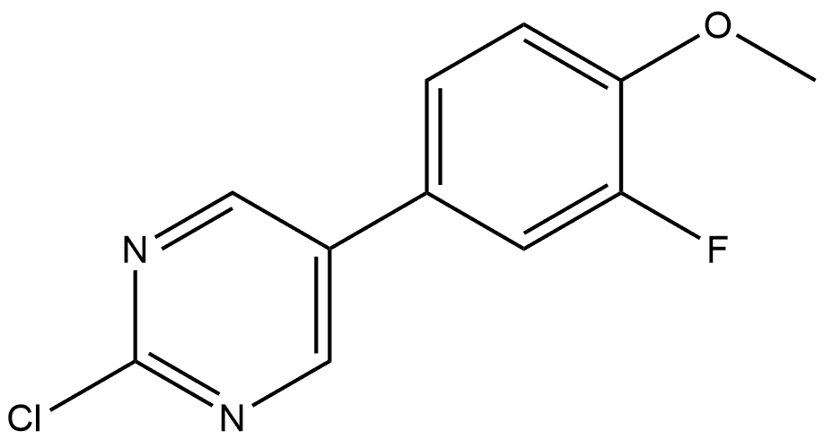 Pyrimidine, 2-chloro-5-(3-fluoro-4-methoxyphenyl)- Structure