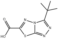 1,2,4-Triazolo[3,4-b][1,3,4]thiadiazole-6-carboxylic acid, 3-(1,1-dimethylethyl)- Structure