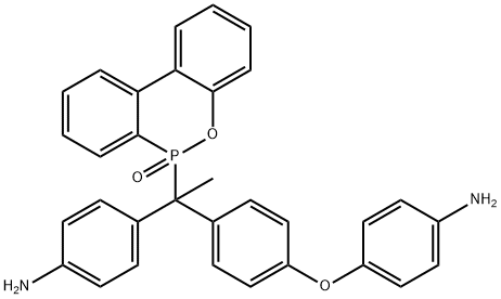 Benzenamine, 4-[1-[4-(4-aminophenoxy)phenyl]-1-(6-oxido-6H-dibenz[c,e][1,2]oxaphosphorin-6-yl)ethyl]- Structure