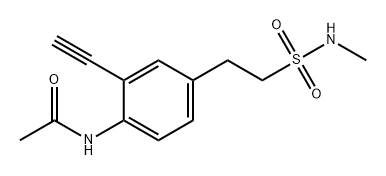 Acetamide, N-[2-ethynyl-4-[2-[(methylamino)sulfonyl]ethyl]phenyl]- Structure