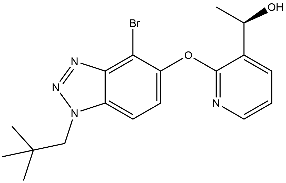 (αR)-2-[[4-Bromo-1-(2,2-dimethylpropyl)-1H-benzotriazol-5-yl]oxy]-α-methyl-3-pyridinemethanol Structure