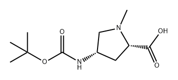L-Proline, 4-[[(1,1-dimethylethoxy)carbonyl]amino]-1-methyl-, (4S)- 구조식 이미지
