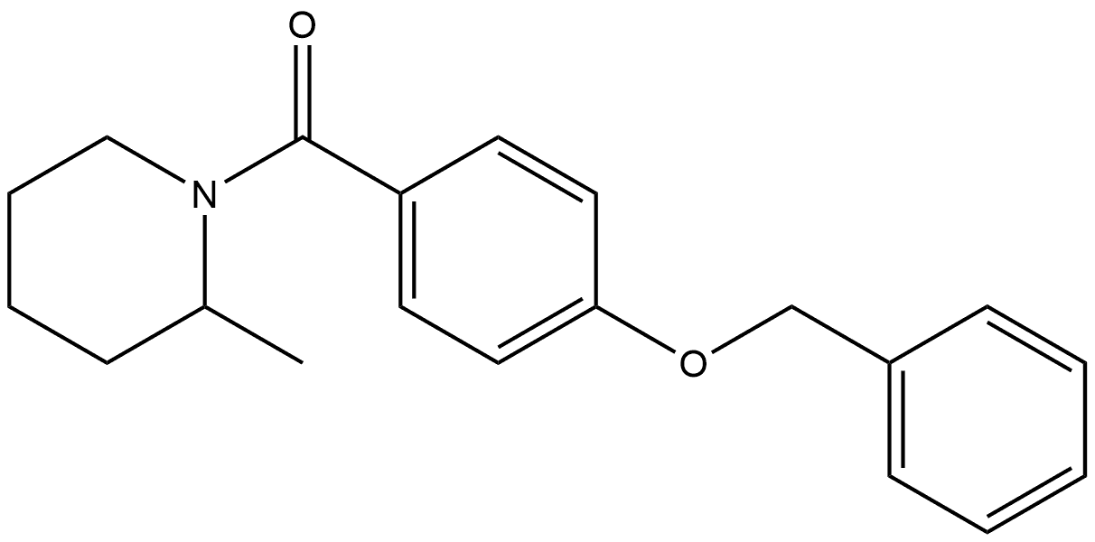 (2-Methyl-1-piperidinyl)[4-(phenylmethoxy)phenyl]methanone Structure