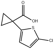 Cyclopropanecarboxylic acid, 1-(5-chloro-2-thienyl)- Structure