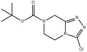 1,2,4-Triazolo[4,3-a]pyrazine-7(8H)-carboxylic acid, 3-chloro-5,6-dihydro-, 1,1-dimethylethyl ester Structure