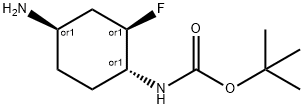 tert-butyl N-[(1S,2S,4S)-rel-4-amino-2-fluorocyclohexyl]carbamate Structure