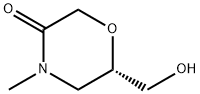 3-Morpholinone, 6-(hydroxymethyl)-4-methyl-, (6S)- Structure