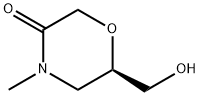 3-Morpholinone, 6-(hydroxymethyl)-4-methyl-, (6R)- Structure