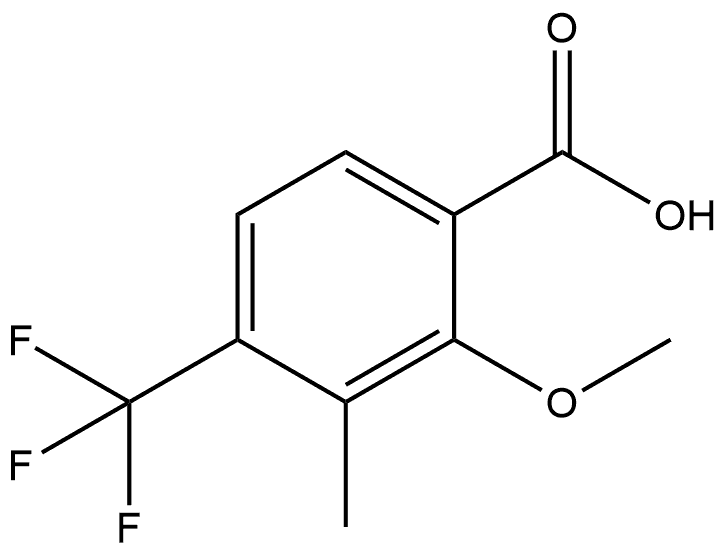 2-Methoxy-3-methyl-4-(trifluoromethyl)benzoic acid Structure