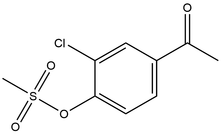 1-[3-Chloro-4-[(methylsulfonyl)oxy]phenyl]ethanone Structure