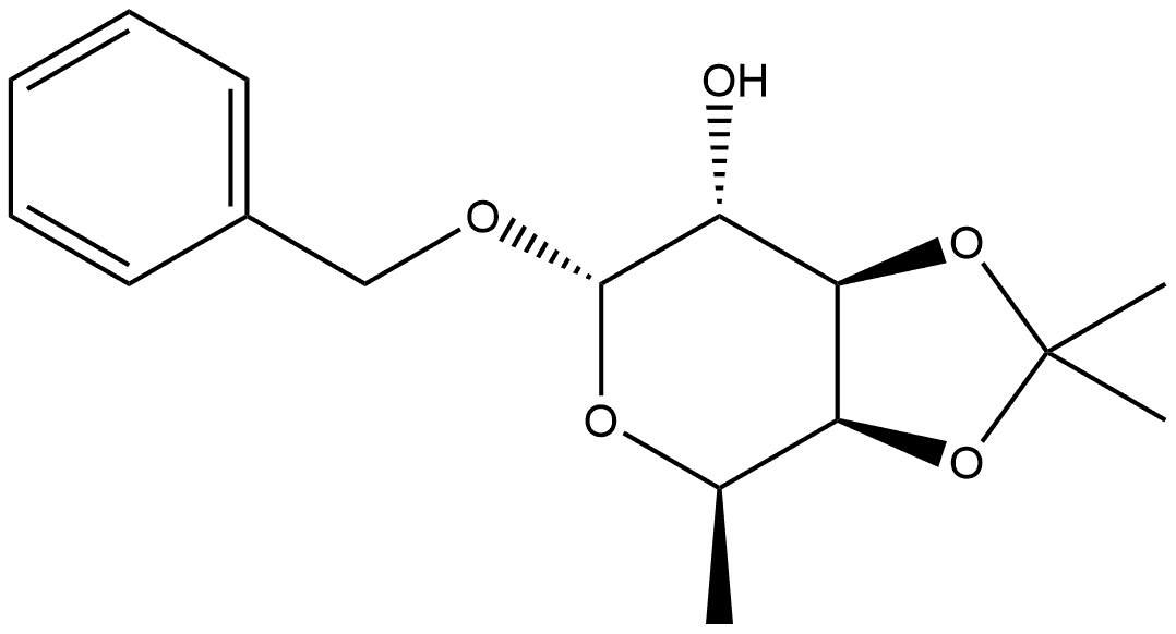 α-D-Galactopyranoside, phenylmethyl 6-deoxy-3,4-O-(1-methylethylidene)- Structure