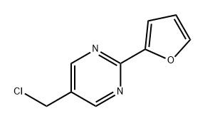 Pyrimidine, 5-(chloromethyl)-2-(2-furanyl)- 구조식 이미지