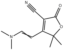 3-Furancarbonitrile, 4-[2-(dimethylamino)ethenyl]-2,5-dihydro-5,5-dimethyl-2-oxo- 구조식 이미지