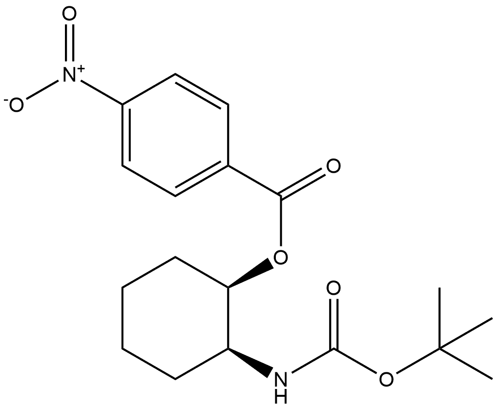 Carbamic acid, N-[(1S,2R)-2-[(4-nitrobenzoyl)oxy]cyclohexyl]-, 1,1-dimethylethyl ester Structure