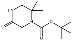 1-Piperazinecarboxylic acid, 2,2-dimethyl-5-oxo-, 1,1-dimethylethyl ester 구조식 이미지